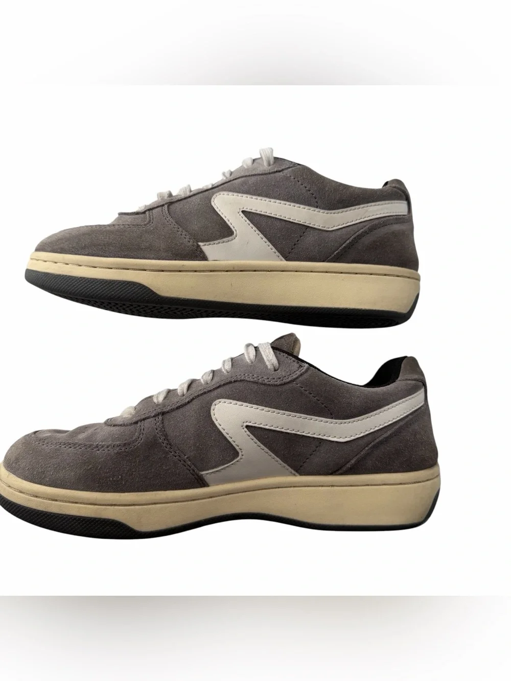 Rag & Bone Retro Court Sneakers Grey Suede Low-Top